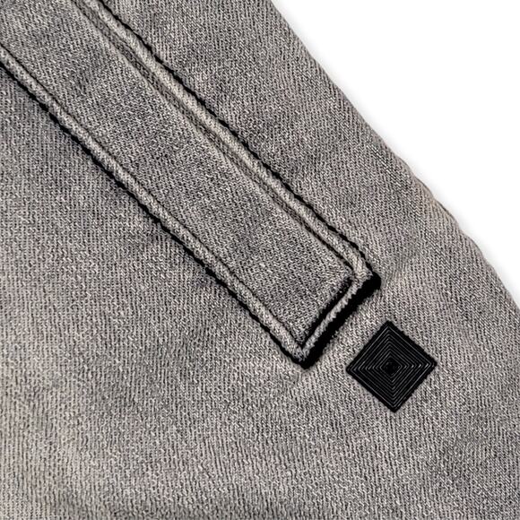 LuLaRoe Jaxon Denim Jacket Small Two-Tone Grey Blue Wash Stretch Jean Coat - Picture 7 of 13